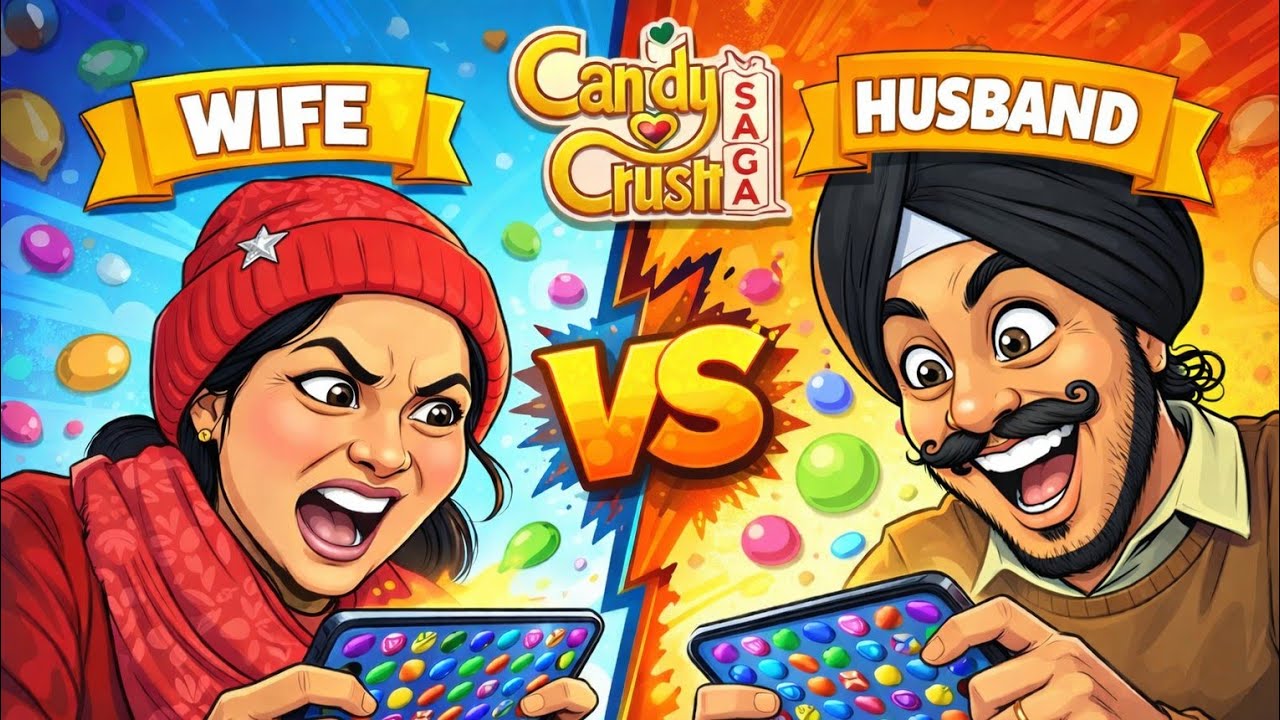 husband vs wife Candy crush saga hard level 500 Challenge 😱😱