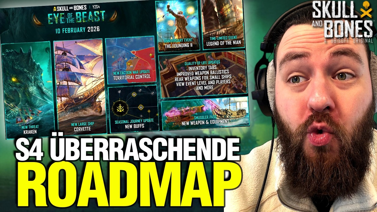 🐙 Season 4 ROADMAP enthüllt! Kraken, Corvette & Ubisoft-Kritik | Skull & Bones