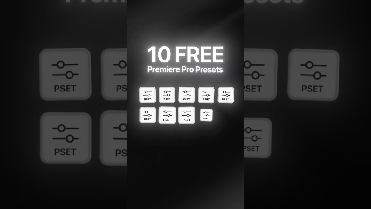 Get 10 Premiere Pro Presets For Free!