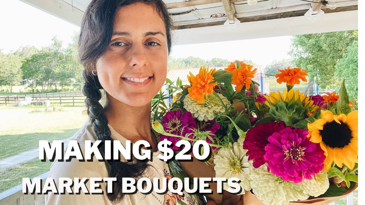 Making $20 Cut Flower Market Bouquets | Florida Flower Farm