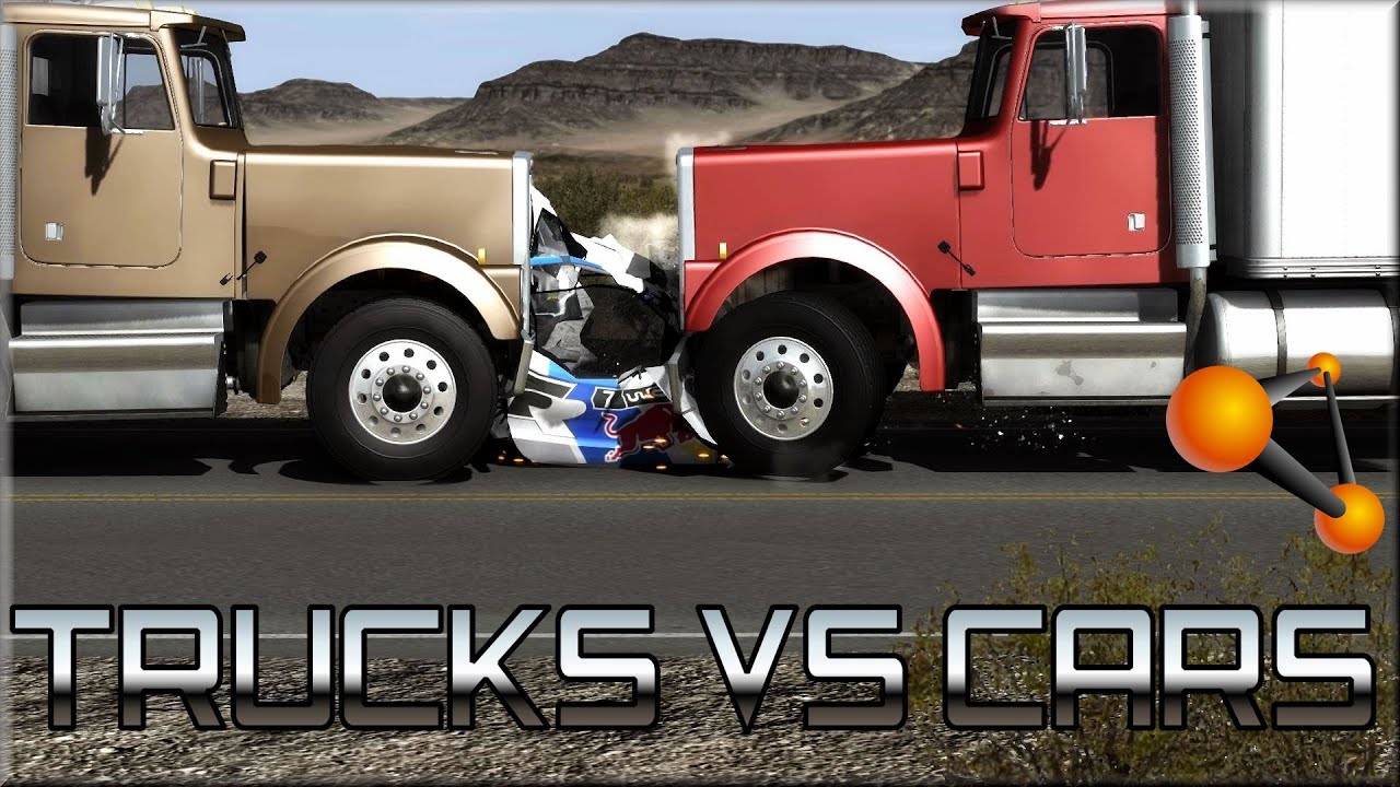 BeamNG Drive Trucks Vs Cars #1 - Insanegaz