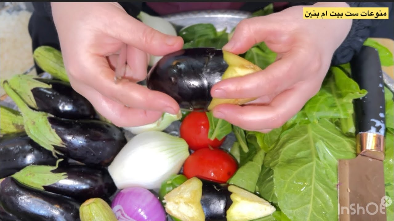 ‏دولمه العراقية طول عمرك تحفرين باذنجان 🍆 غلط والله عندج 4حبات باذنجان راح نضاعف 8وبدون ماء