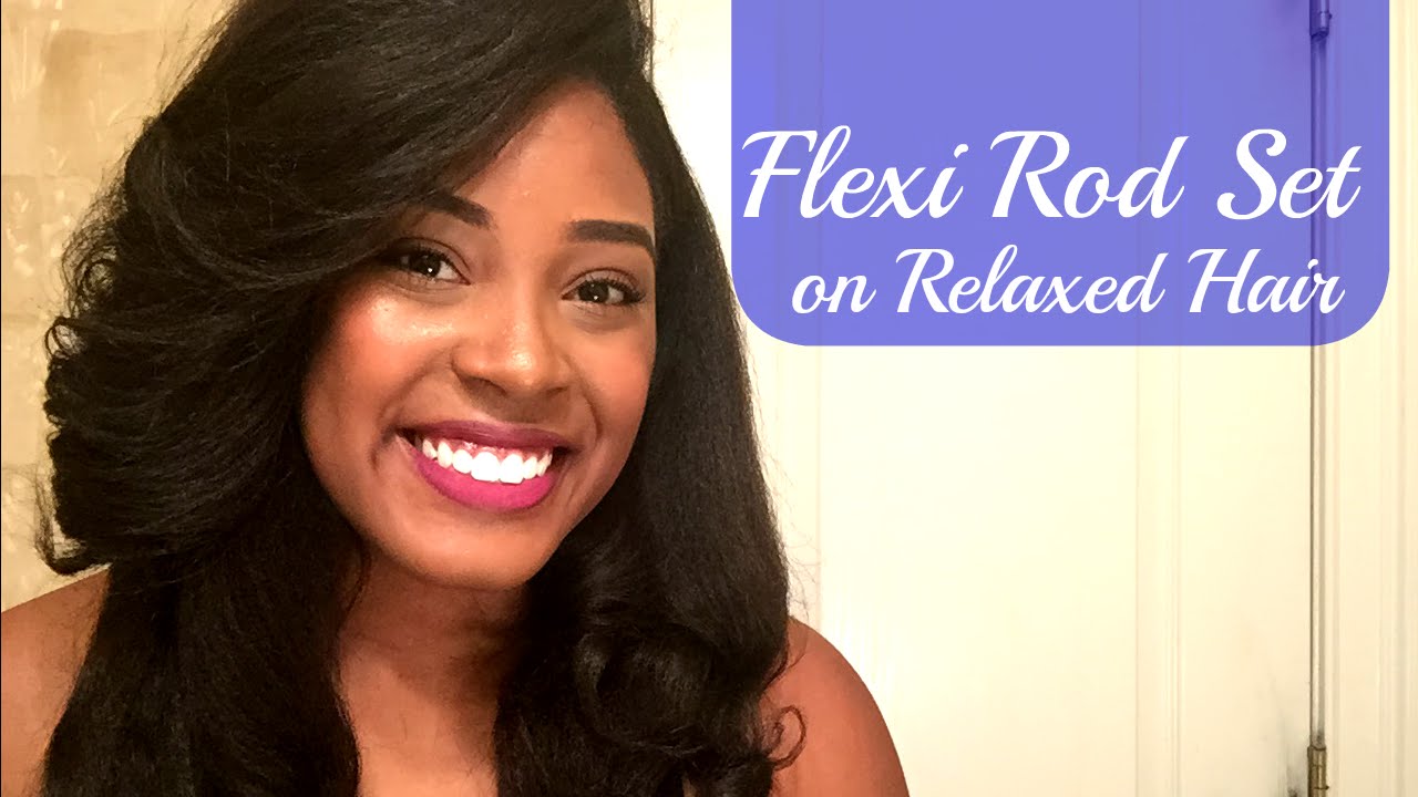 ESSNTL | Flexi Rod Set on Relaxed Hair (tutorial)