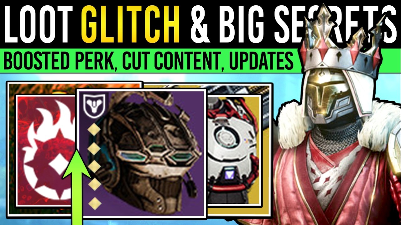 Destiny 2: HUGE SECRETS & BOOSTED PERK! Loot Glitch, Loadout Update, Cut Content, Hub TWID!