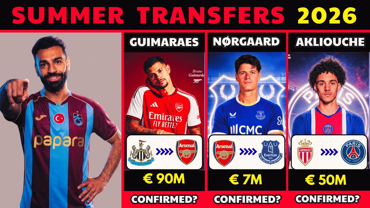 🚨 Latest Confirmed Transfers Summer 2026 🔥Transfer News Today | Mohamed Salah, Guimaraes,  Akliouche