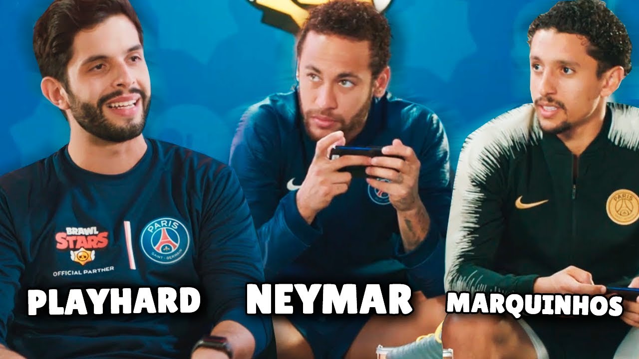 EU JOGUEI COM NEYMAR E MARQUINHOS!!! BRAWL STARS
