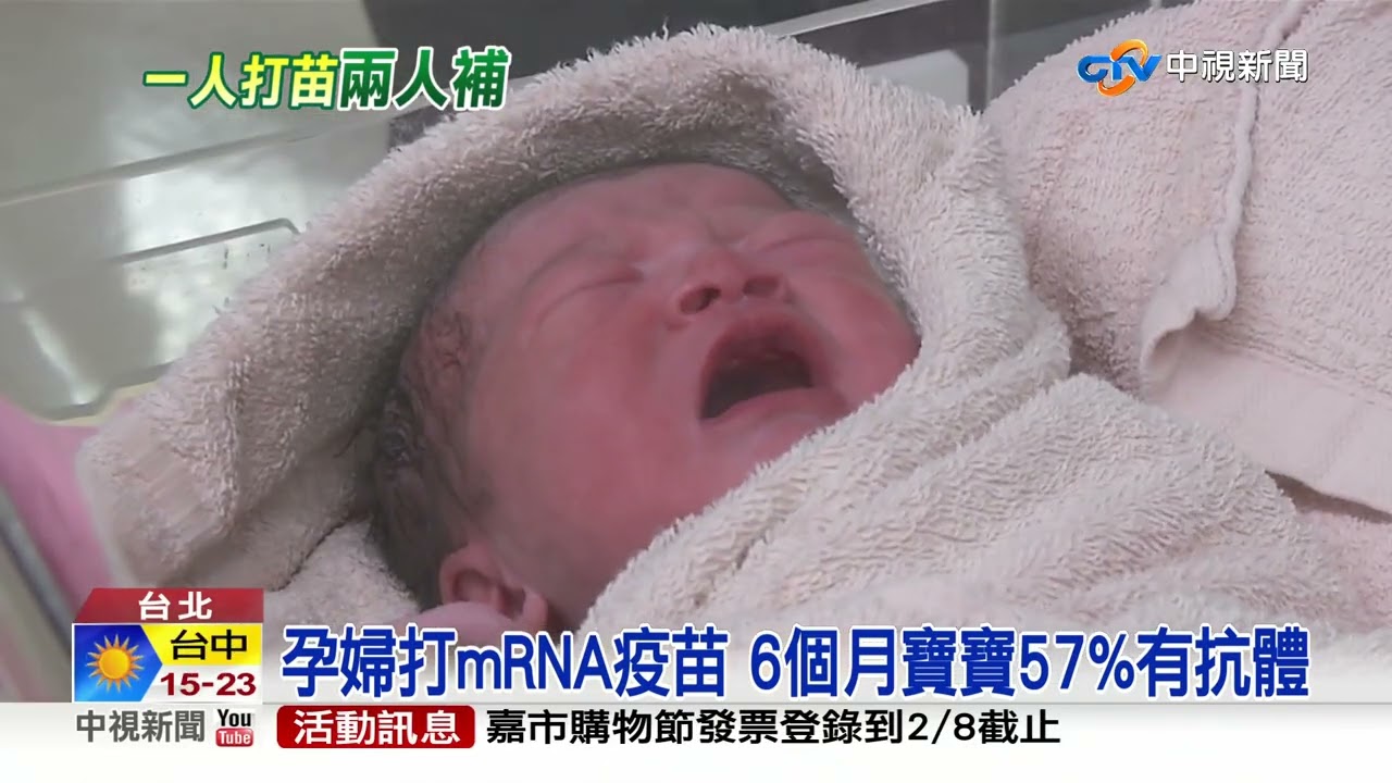 孕婦打莫德納或BNT 嬰兒出生六個月內有抗體│中視新聞 20220208