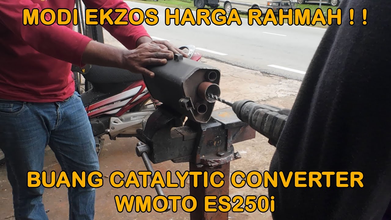 Buang Catalytic Converter Ekzos WMOTO ES250i | Modi Ekzos Harga Rahmah