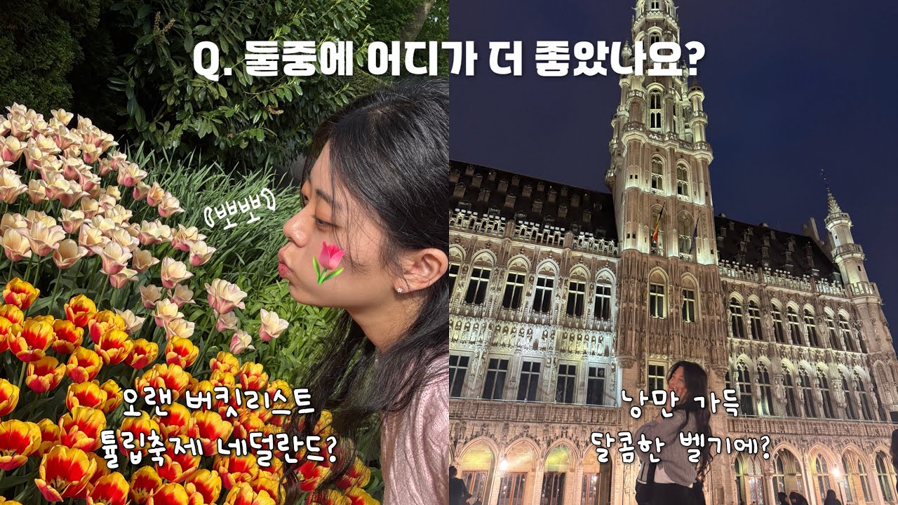 🇳🇱🇧🇪VLOG | 버킷리스트 이루러 네덜란드 갑니다🖤 | 튤립축제➡️ 반고흐 미술관➡️ 안네의 집 3종세트 | 벨기에는 달콤해🖤 와플 초콜릿 천국