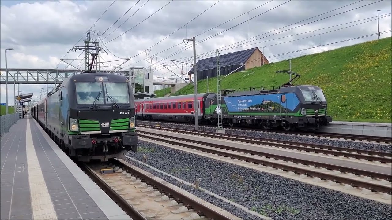 IRE 200 (UWeX), ICE 3 und ICE 4 - Zugverkehr in Merklingen - Neubaustrecke Wendlingen - Ulm
