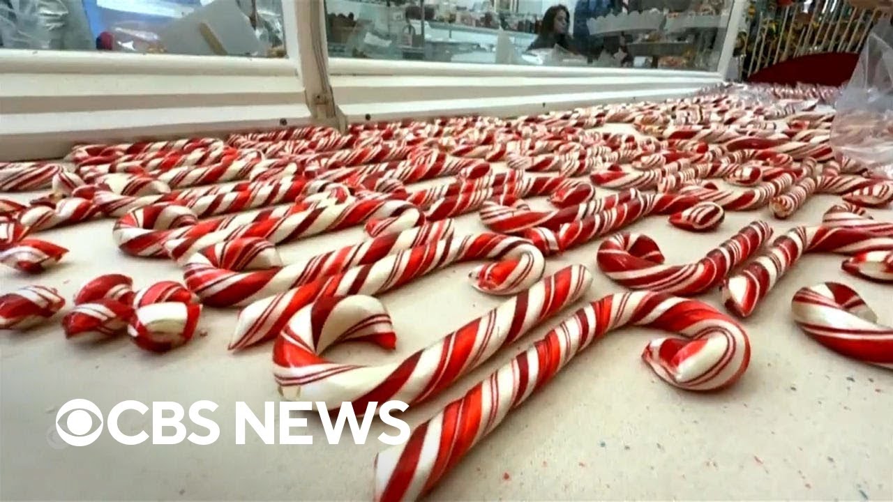 How candy canes are made at a California company