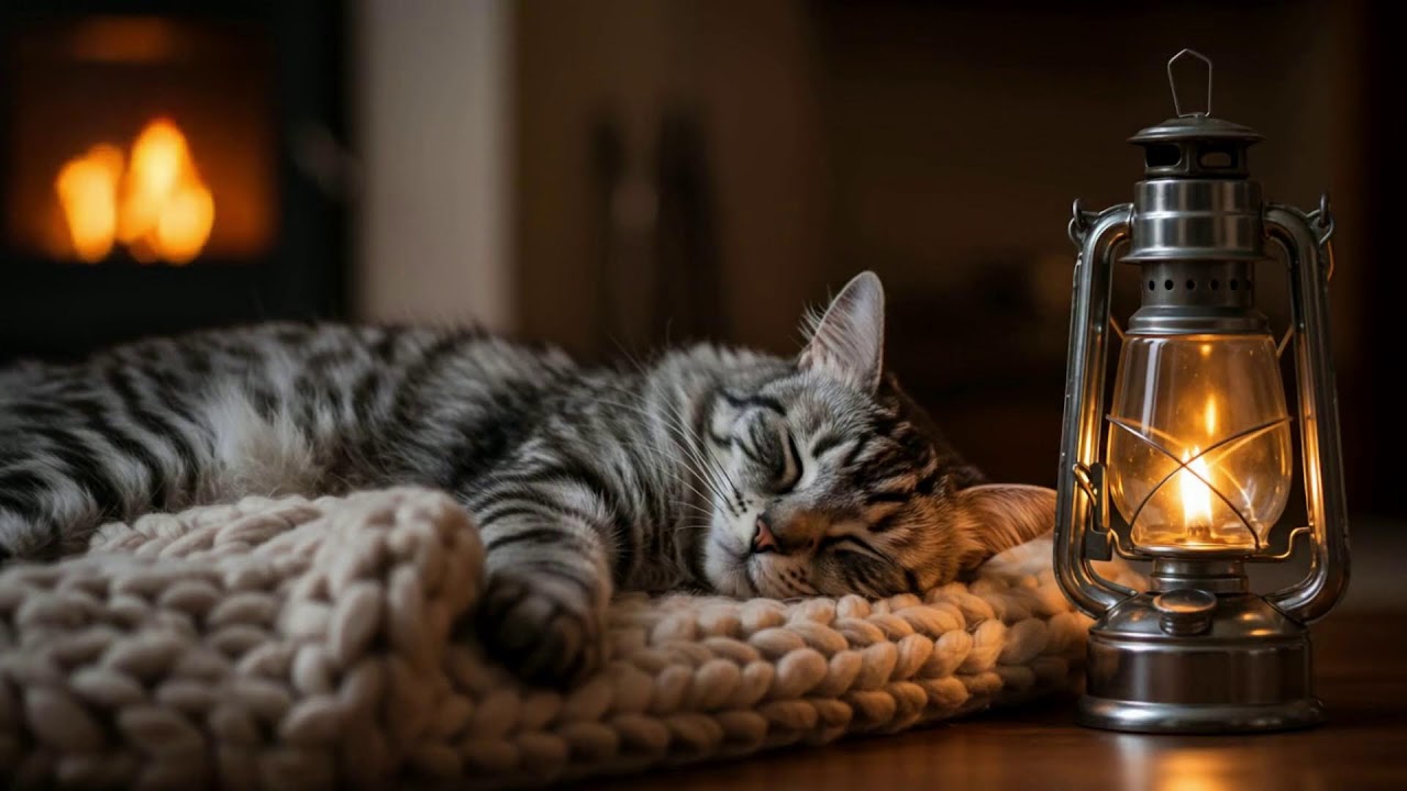 Relaxing 432Hz Cat Music 🎵 Anxiety Relief Deep Sleep Sounds And Peaceful Warm Cozy Nights