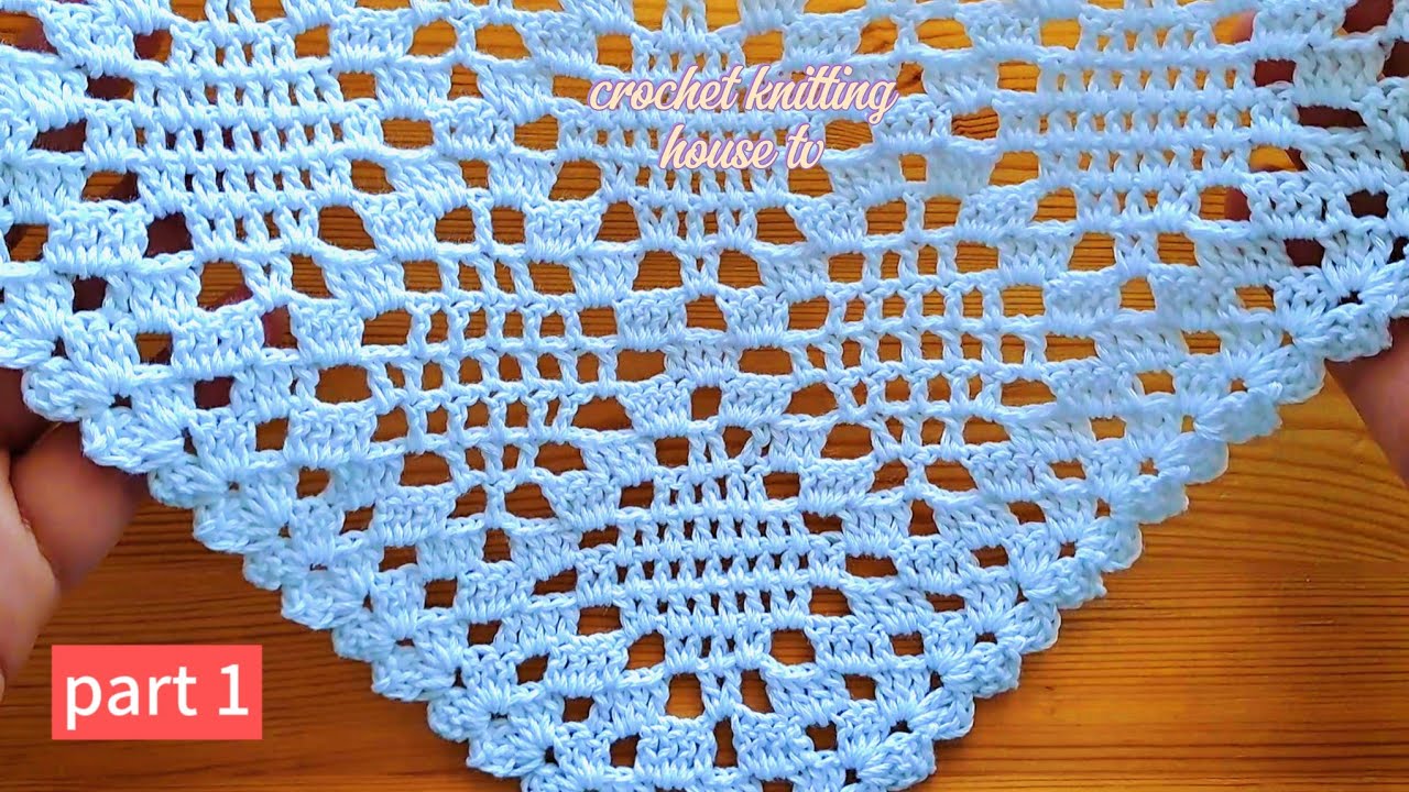 crochet châle triangle élégant très facile pour  débutants étape par étape /châle au crochet