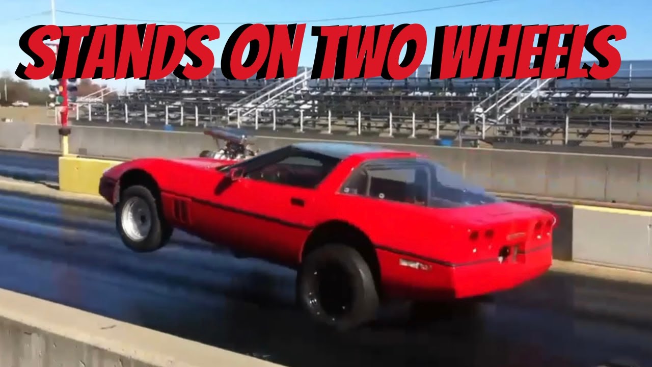 C4 Corvette Runs Down the Strip