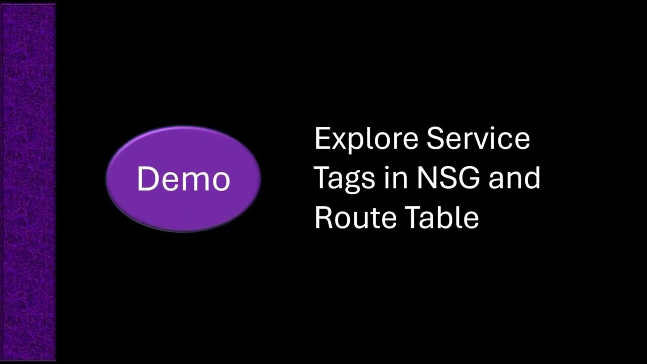Demo: Explore Service Tags in NSG and Route Table