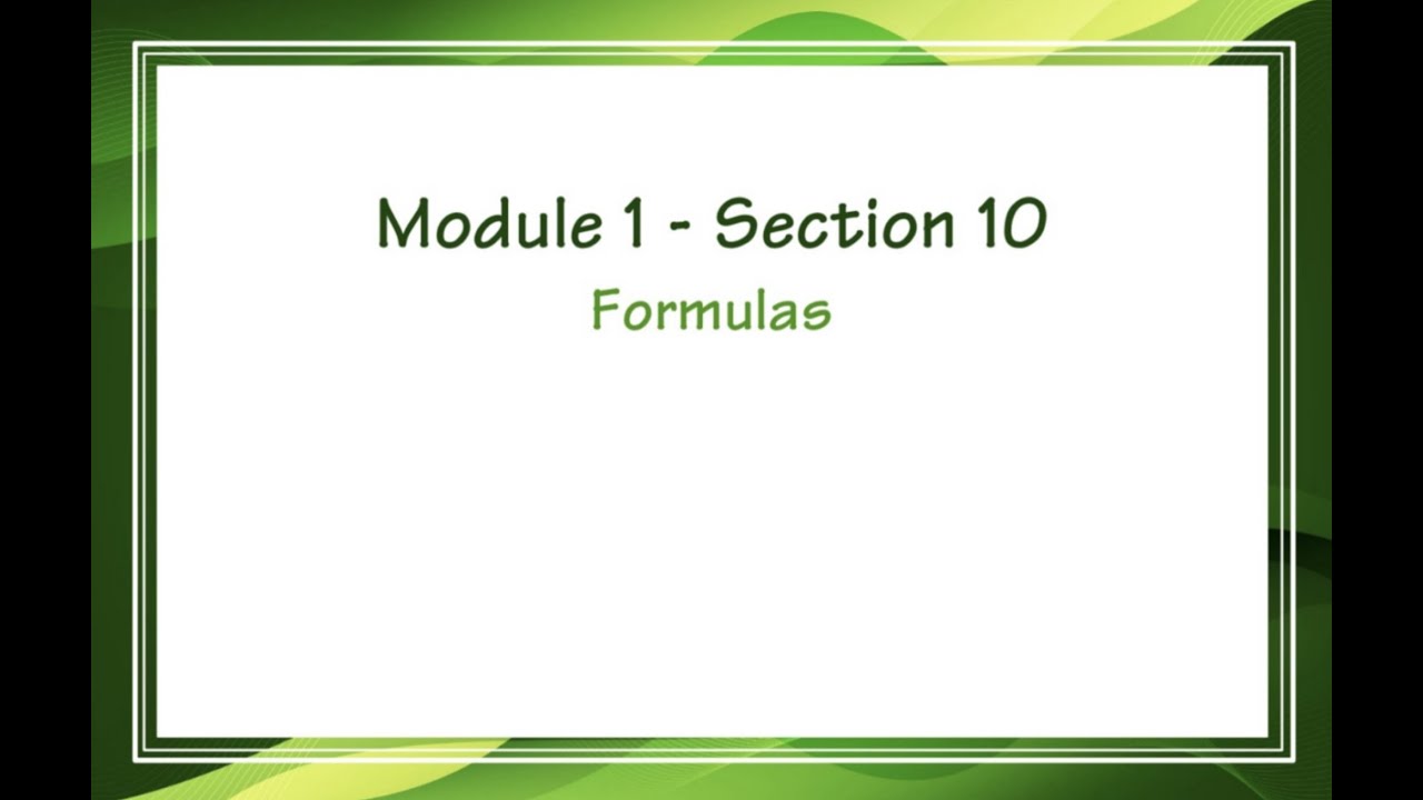 990 Module 1 Section 10