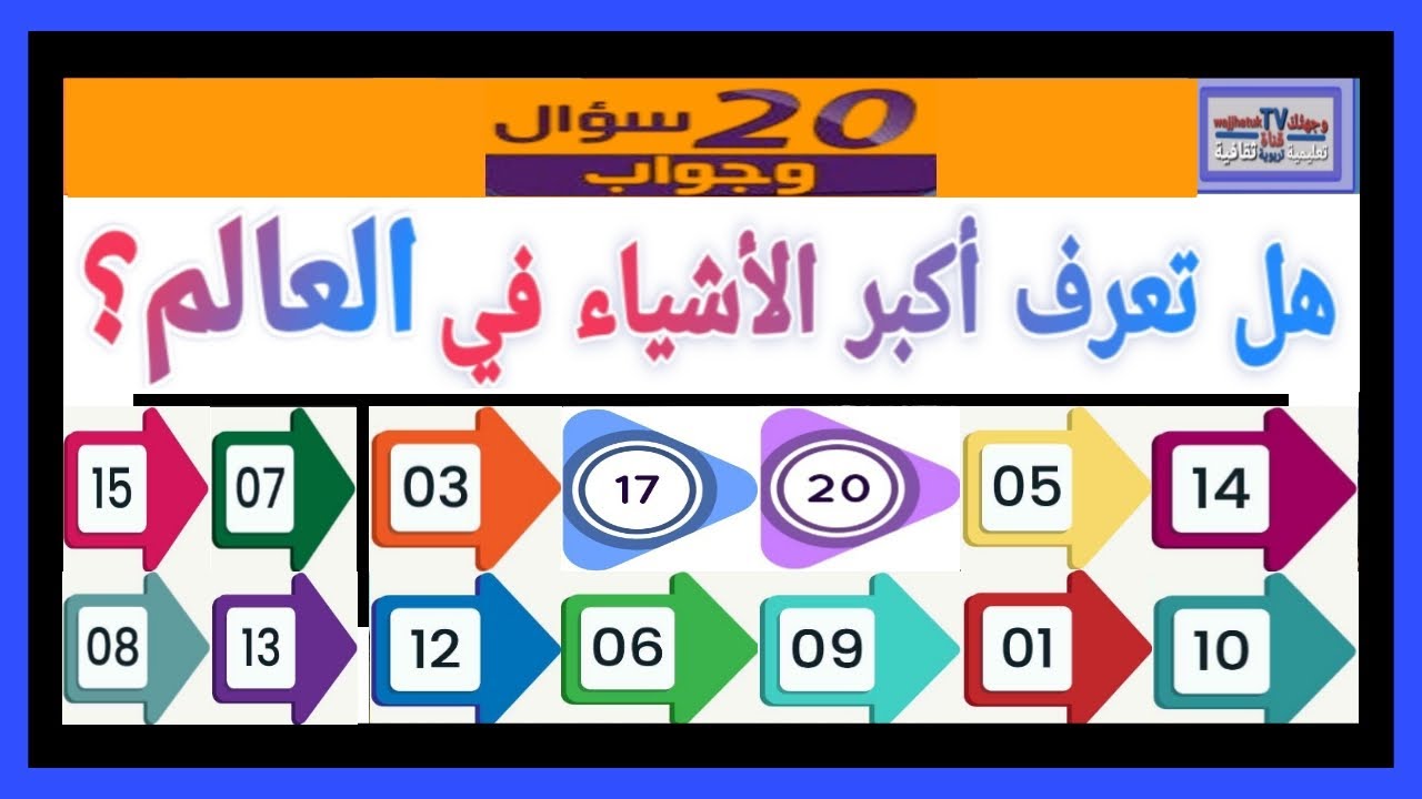 هل تعرف أكبر الأشياء في العالم؟