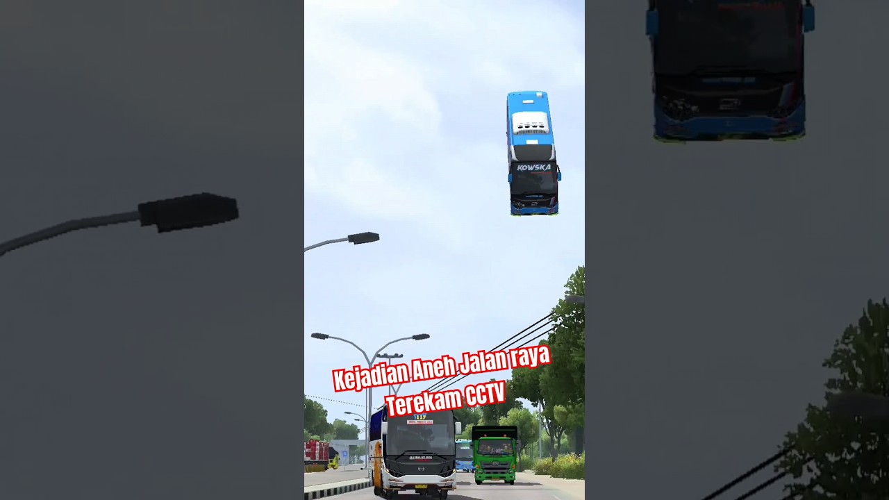 Strange Highway Incident Caught on CCTV - Bus Simulator Indonesia #bussid