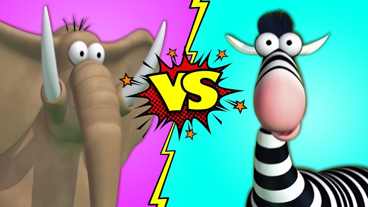 Zebra VS Elephant | Funny Cartoon For Kids | Jungle Stories | Gazoon Official Channel