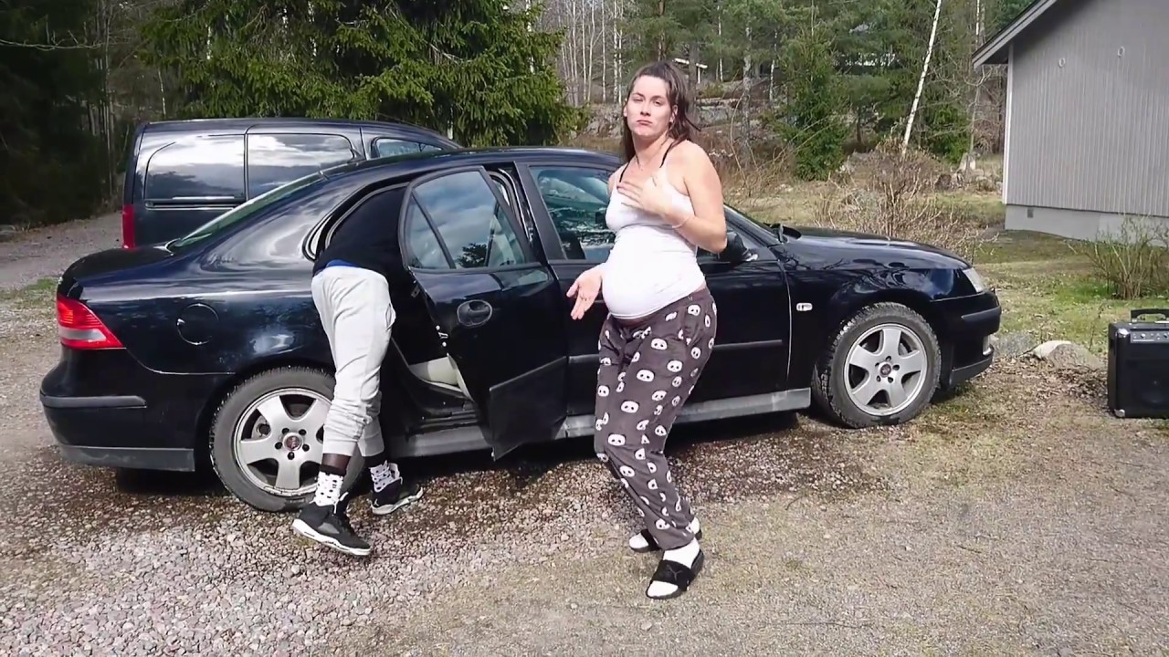 Johanna ENOUGH & Jr Black Eagle dancing before going to the hospital to have their baby
