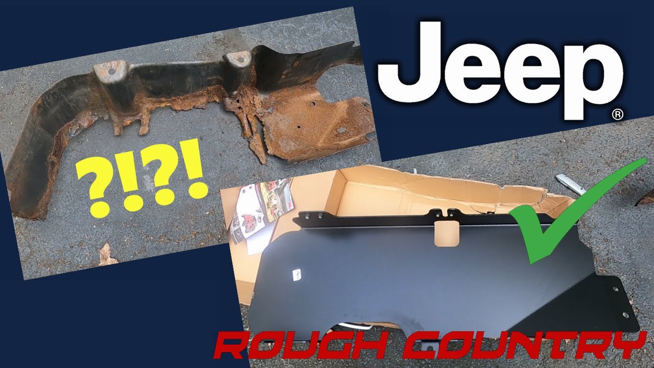 Installing a Rough Country Gas Tank Skid Plate on a 2012 Jeep Wrangler JK