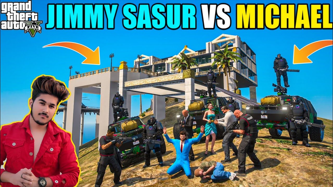GTA 5 : MICHAEL AND LESTER ADD BOMBS INSIDE JIMMY'S SASUR ARMORED CARS | GTA V GAMEPLAY #32
