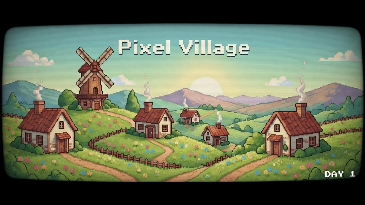 8-Bit Peaceful Village 🏡🌸 Relaxing Retro Game Music for Study & Chill