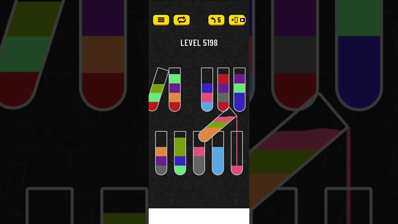 water sort puzzle level 5198