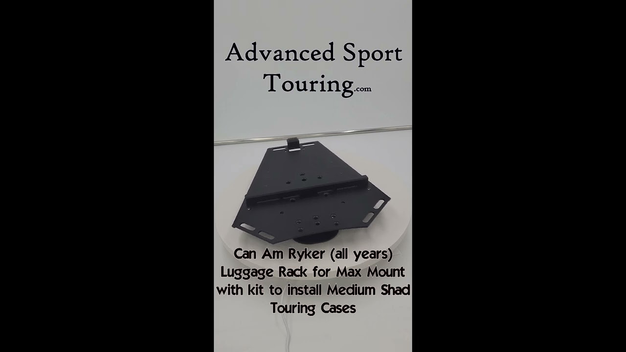 Can Am Ryker Luggage Rack with Kit for Medium Shad cases on bikes with Max Mount