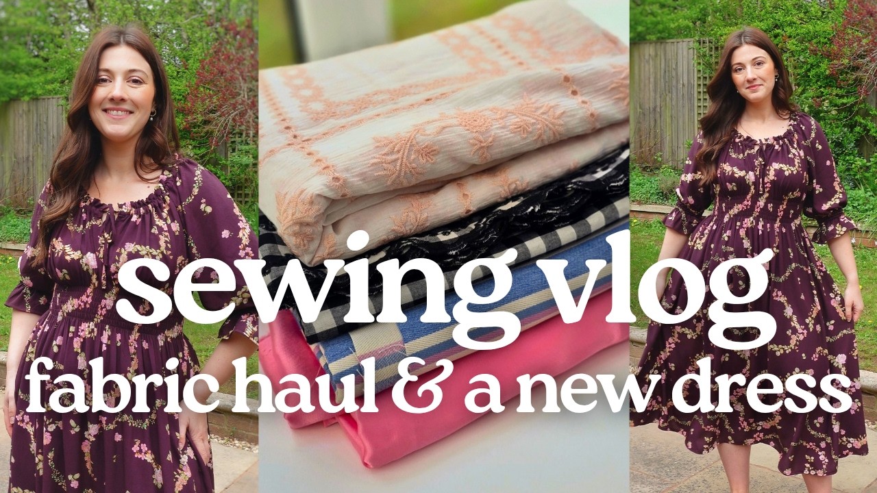 Видеоблог о дне в моей швейной мастерской ✨ Покупки в Fabricgodmother и платье в стиле Доэн, сшит...
