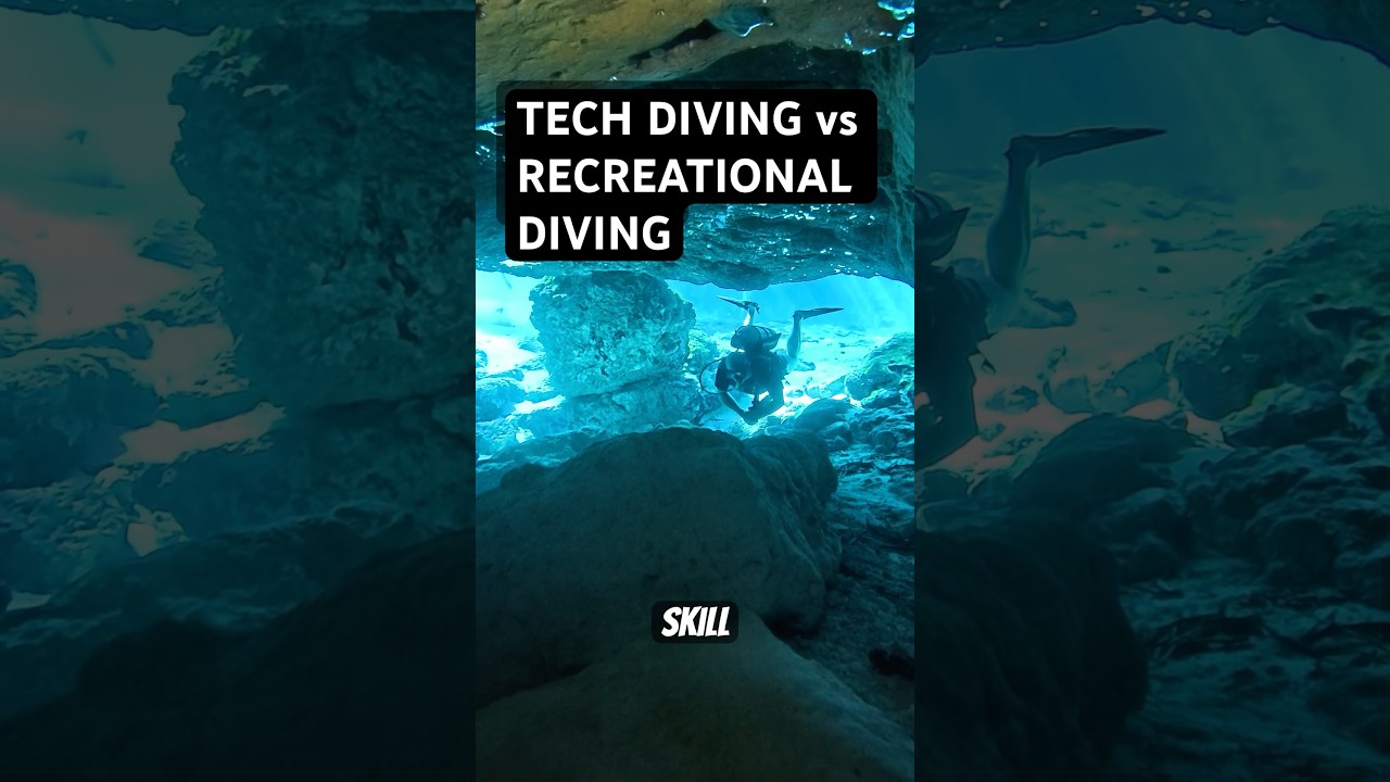 What&rsquo;s the real DIFFERENCE between Tech & Recreational Diving 🤿 #scubadiving #techdiving #cavediver