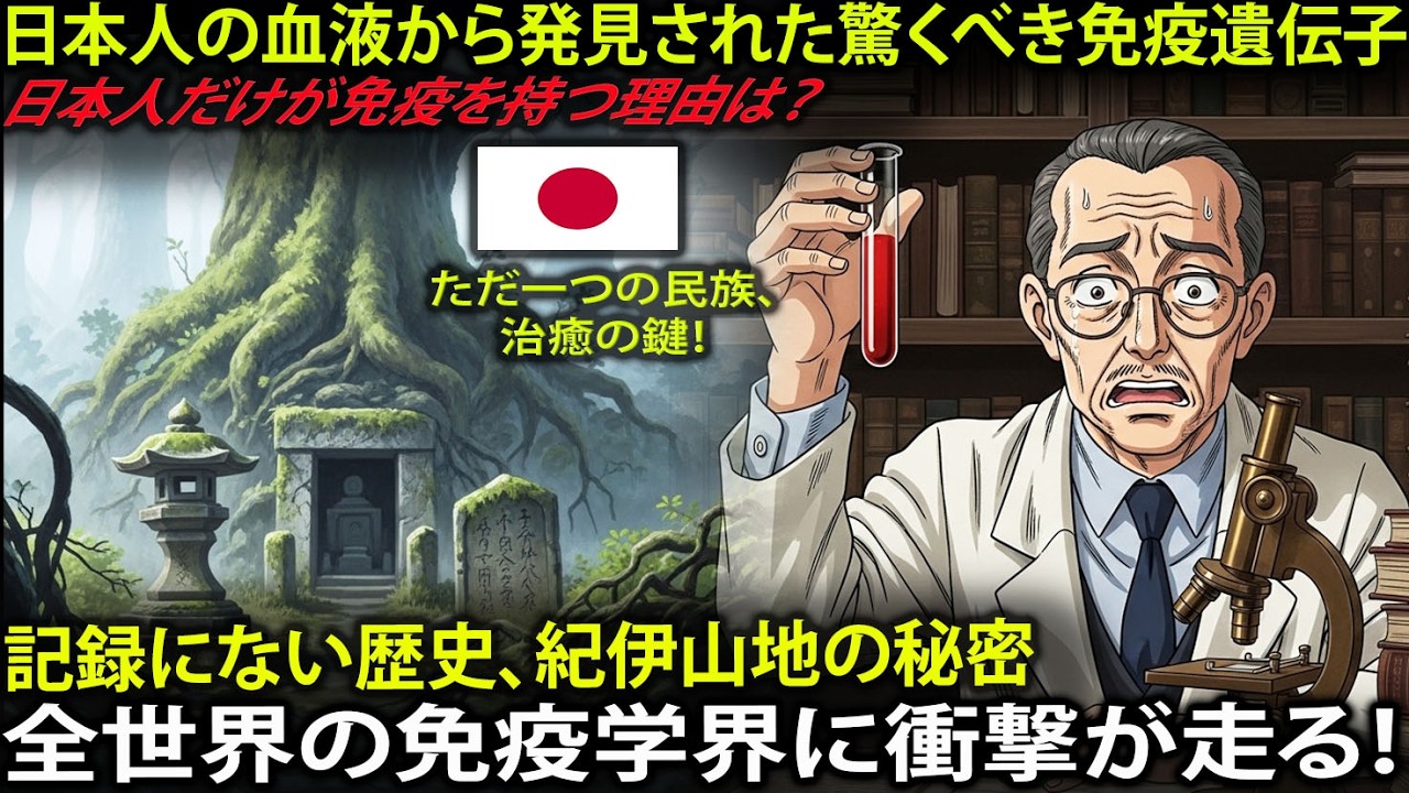 [海外感動実話] 「日本人の血液からのみ発見された遺伝子」全世界の免疫学界に衝撃が走った