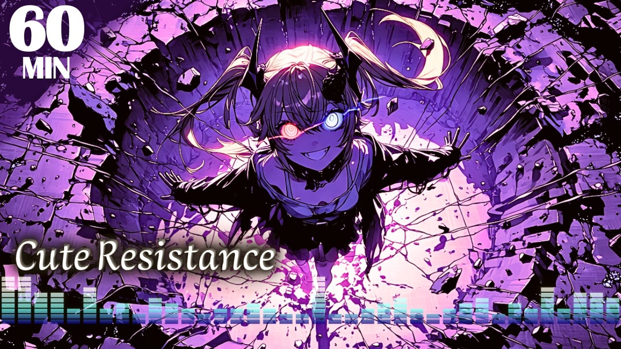 1 HOUR music | The Epicenter Was Intentional – Epic Cyberpunk / Anime Rock | Cute Resistance
