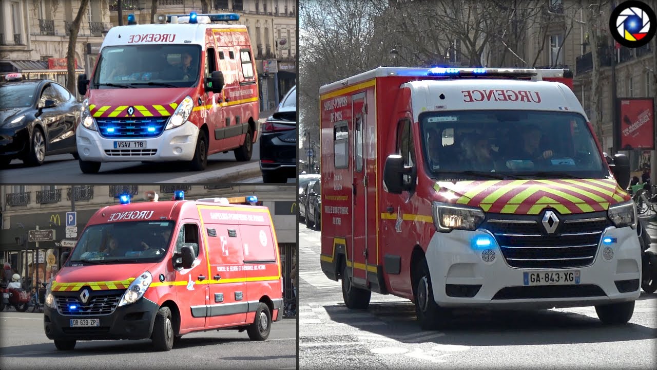 Pompiers de Paris (BSPP) Compilation VSAV