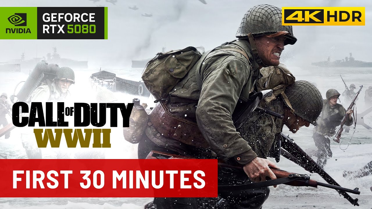 Call of Duty: WWII - First 30 Minutes Gameplay [ULTRA Graphics | RTX 5080 | 4K HDR 60FPS]