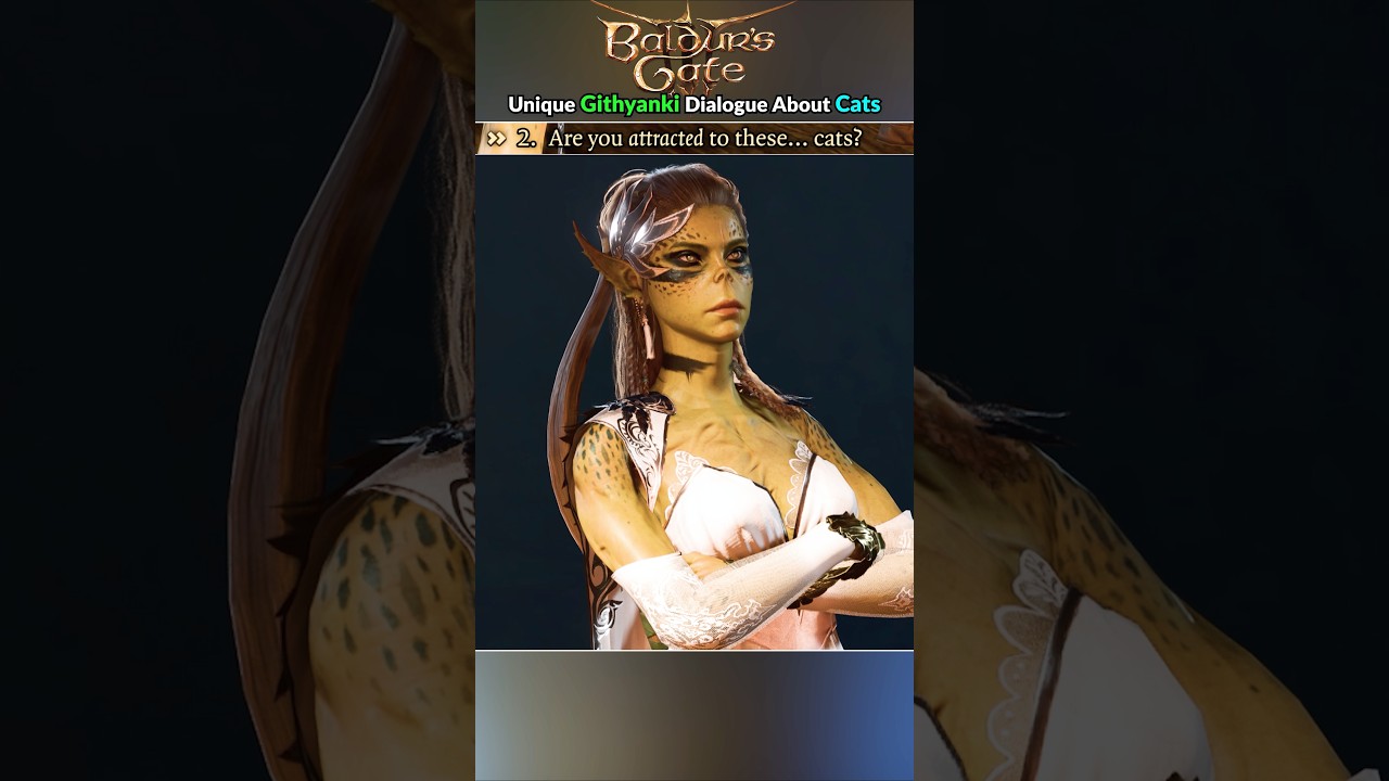 Unique Githyanki Dialogue About Cats - Baldur's Gate 3