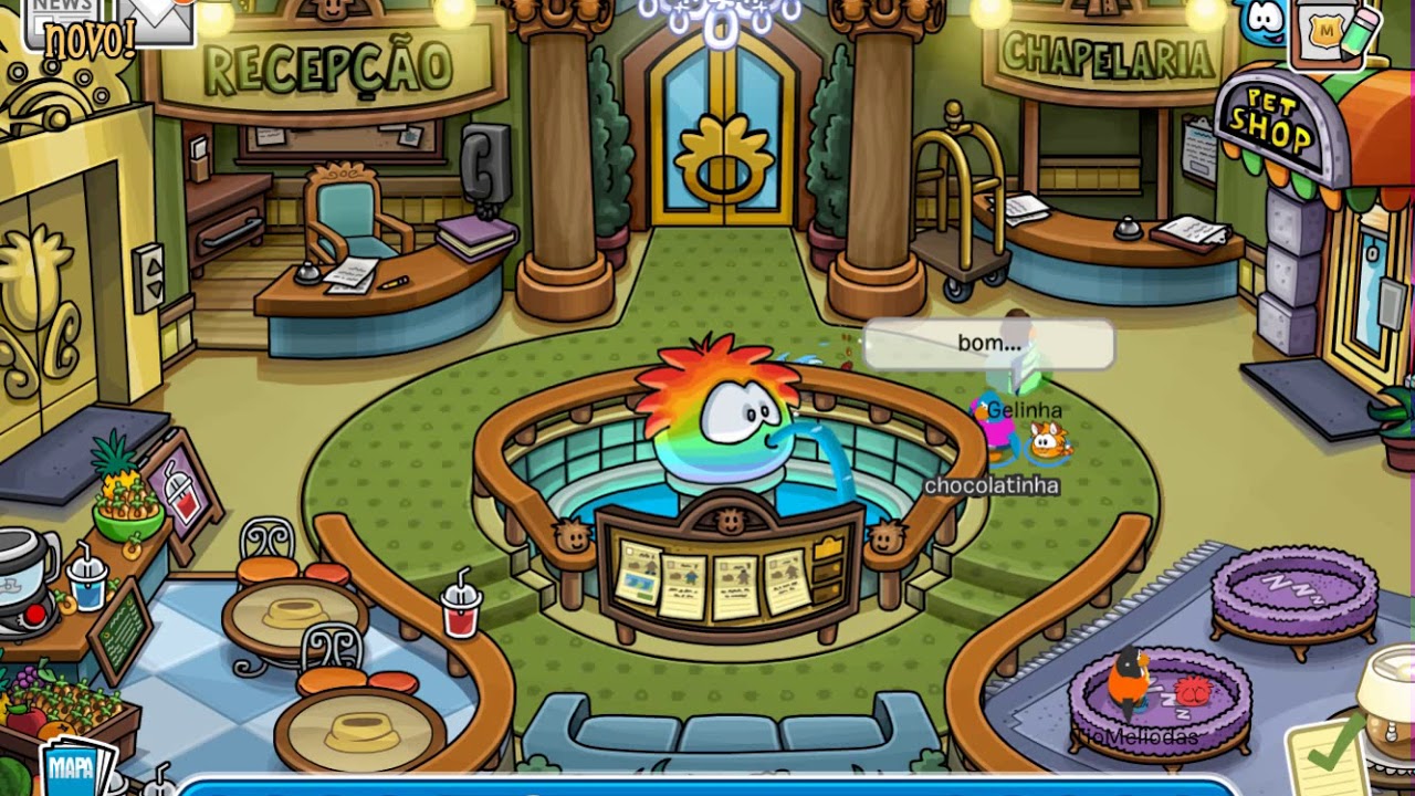 como conseguir puffle arco-iris no Club Penguin
