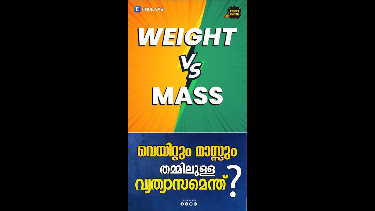 Difference between Mass and Weight | Science | Enclaps Learning App