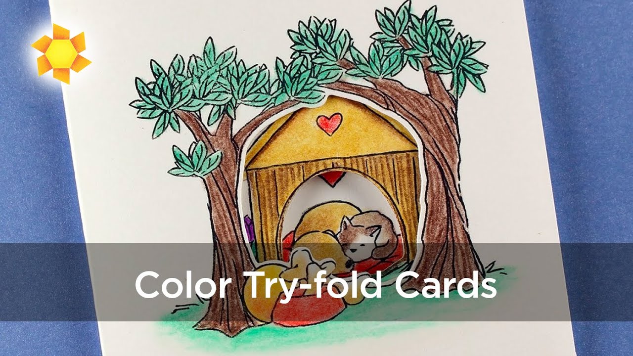 Color Try-fold Cards - Spectrum Noir Colourblend Pencils