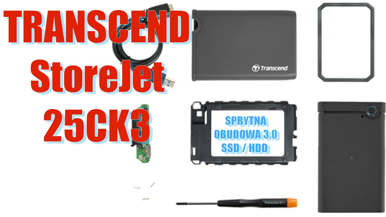 Transcend StoreJet  - czyli do czego się może przydać zewnętrzna, odporna, obudowa na dysk hdd/ssd.