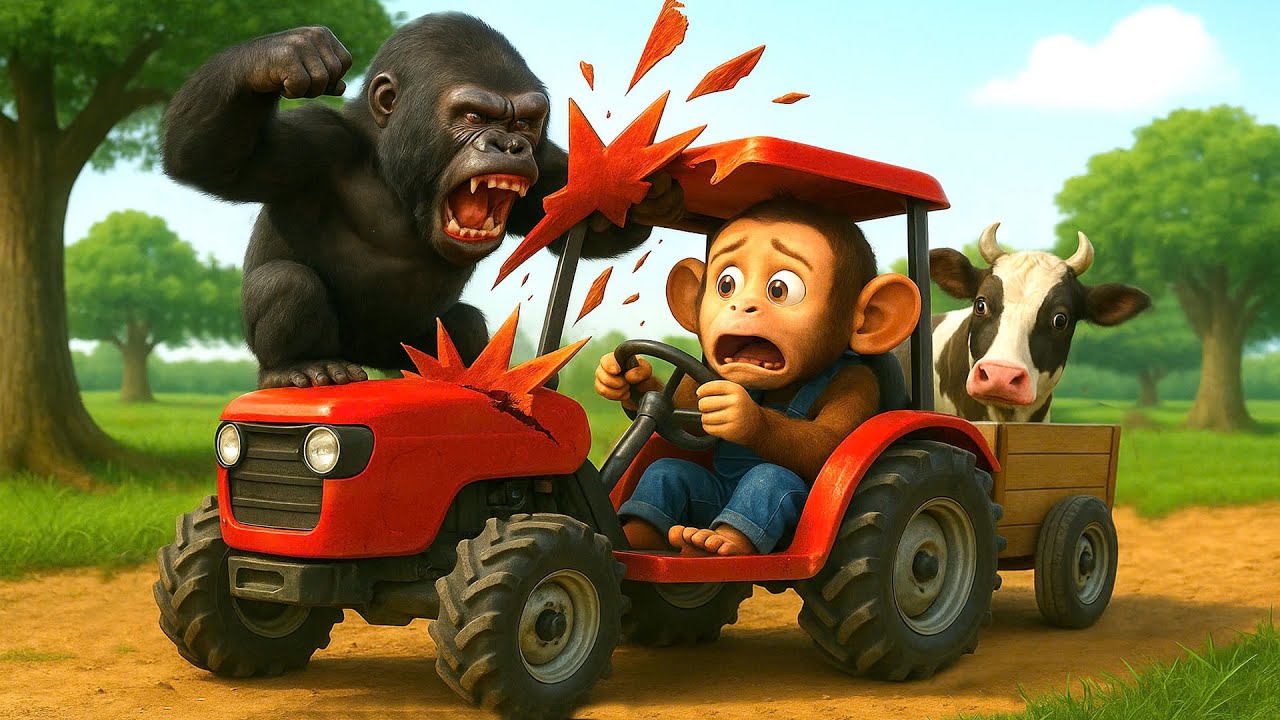 KingKong Makes Chaos At The Farm, Monkey Farmers Have To Evacuate - Farm Work | Cobby Farm