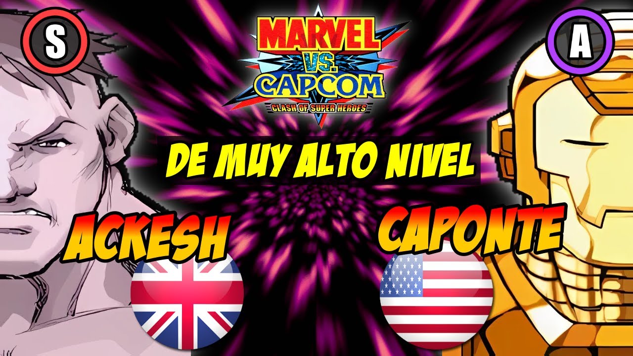 mvc: (S) Ackesh 🇬🇧 VS. (A) Caponte 🇺🇸│Marvel vs. Capcom FT10