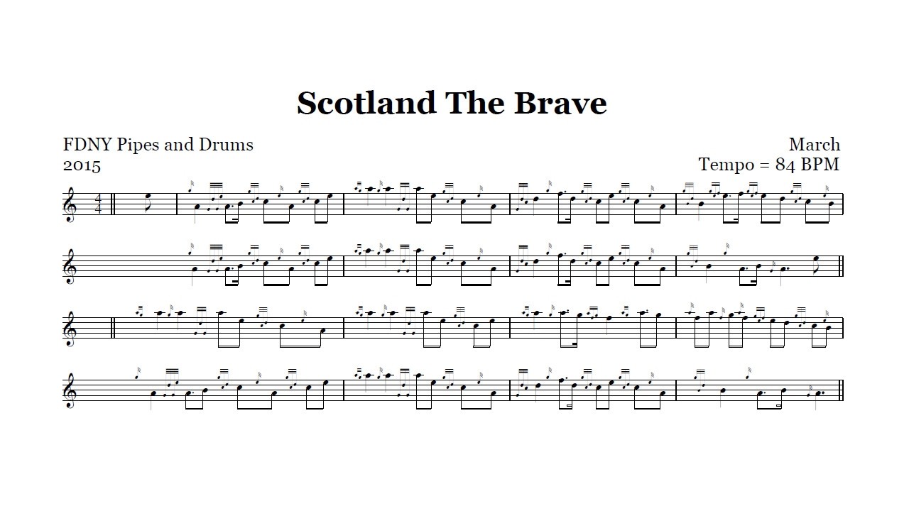 Scotland the Brave 60 BPM  Medium