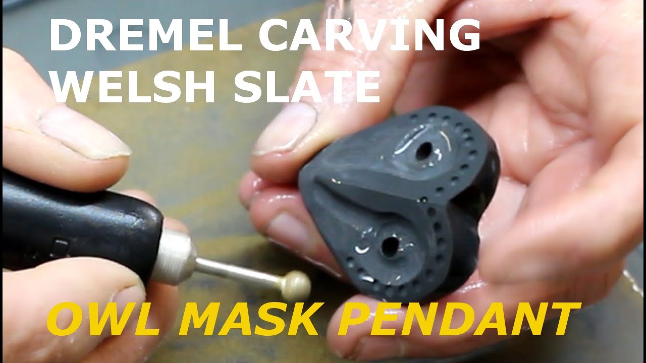 Dremel Stone Carving Owl Pendant.