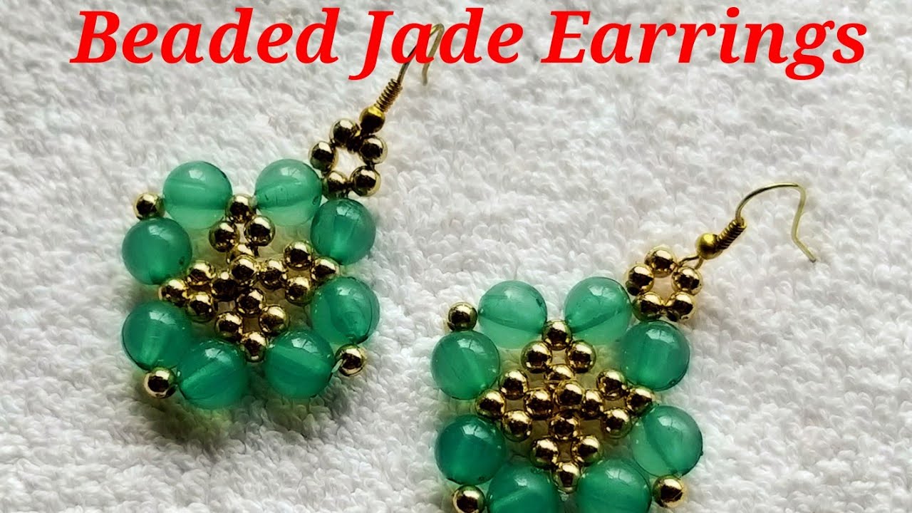 💚Jade Earrings💚 Beaded earrings💚 (0073)