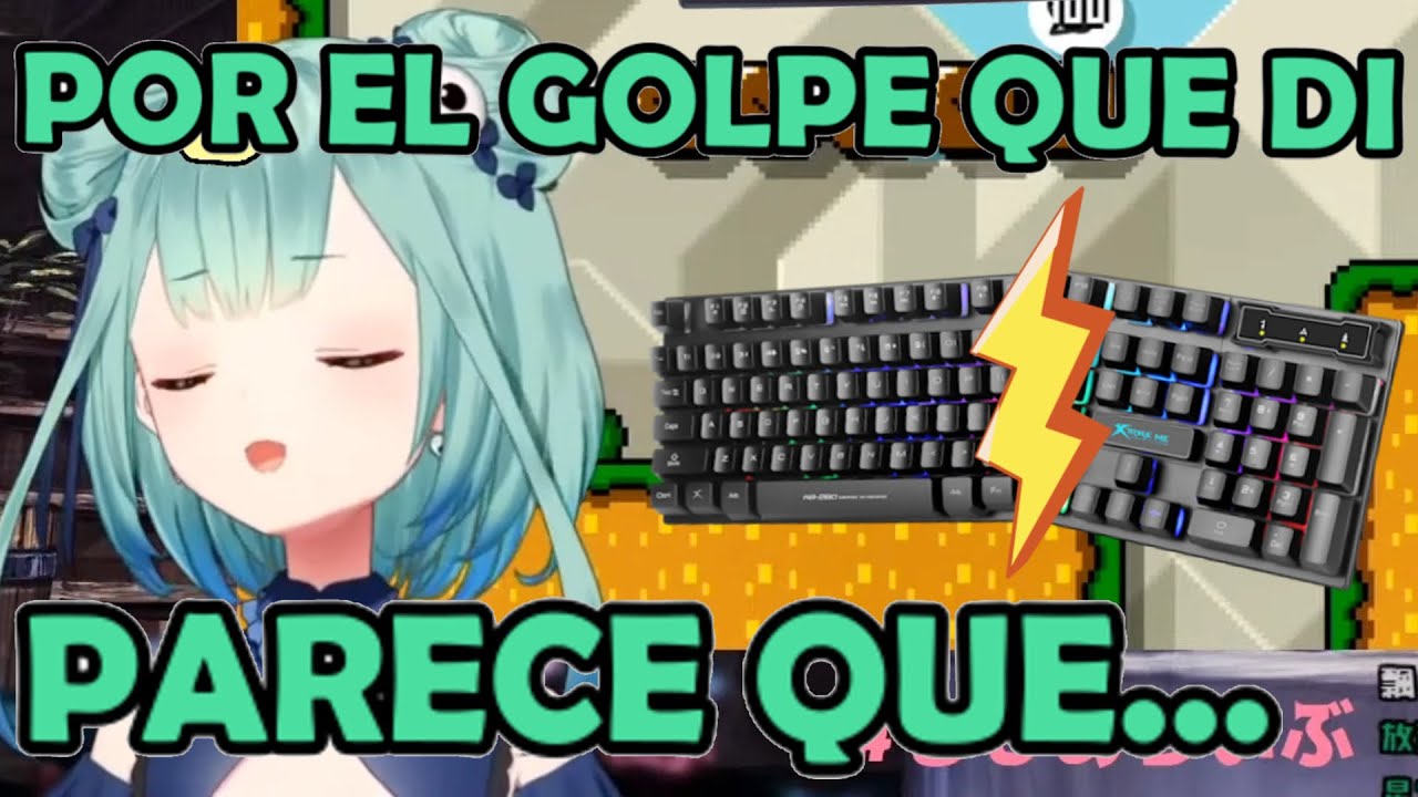 [Sub Esp] Rushia SE DESQUITA con su TECLADO jugando el nivel de Fubuki en Mario Maker 2 [Hololive]