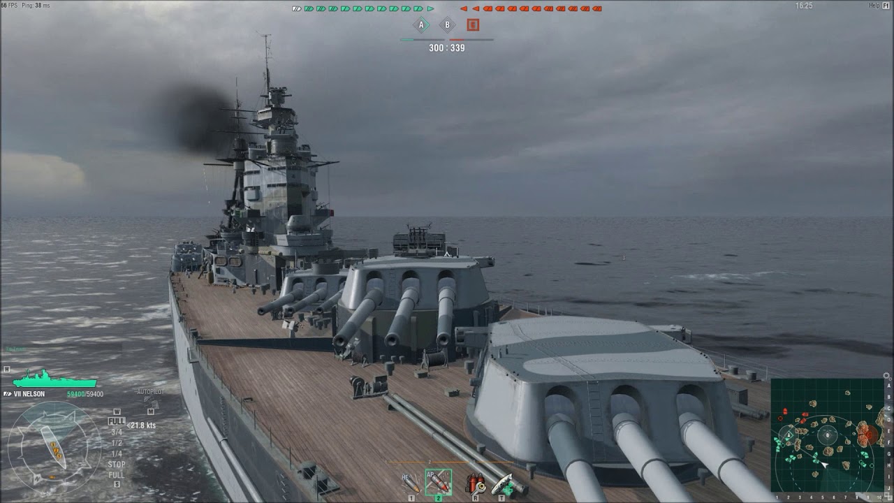 HMS Nelson in world of warships Мир военных корабли HMS Нельсон
