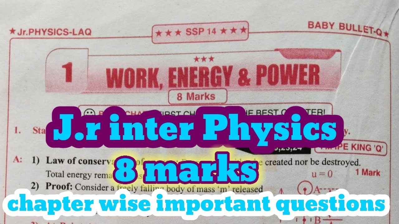 Inter 1st year physics chapter wise important 8 marks questions inter 1st year chapter wise question