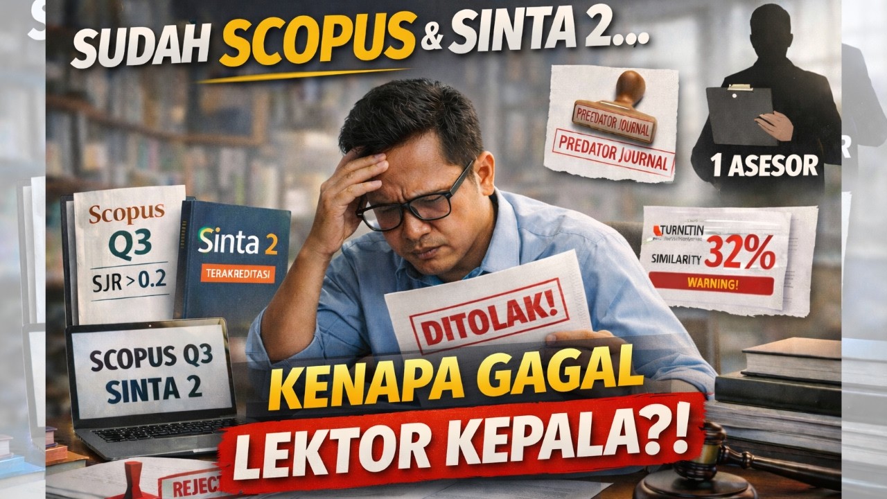 SUDAH PUNYA SCOPUS DAN SINTA 2 TAPI GAGAL KE LEKTOR KEPALA. INI PENYEBAB & TAU STARTEGI LOLOS 2026