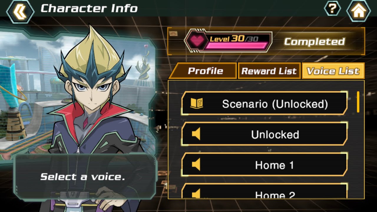 [Yugioh Cross Duel] All Voicelines in Kaito Tenjo’s Voice List